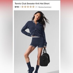 Tennis Club Sweater Knit Hot Short NWT